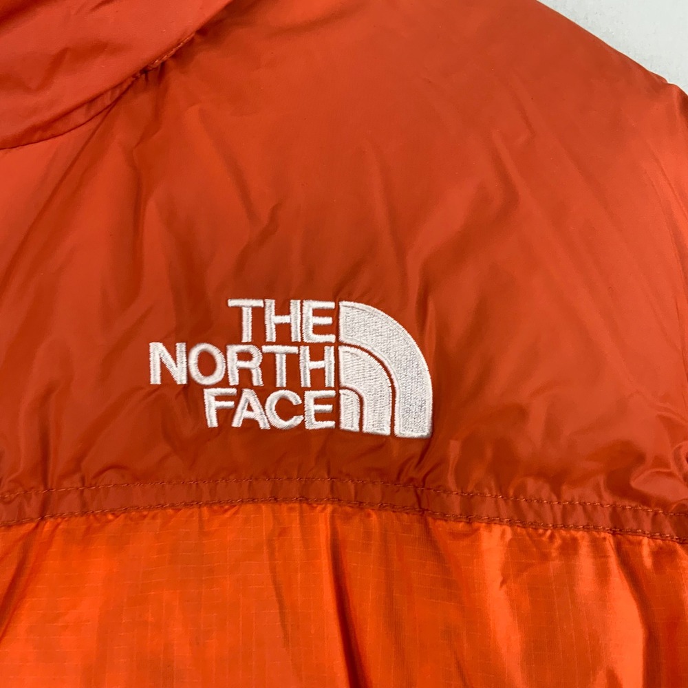 The North Face 700 Puffer Jacket Orange Goose Down Insulated Menswear - Picture 4 of 11
